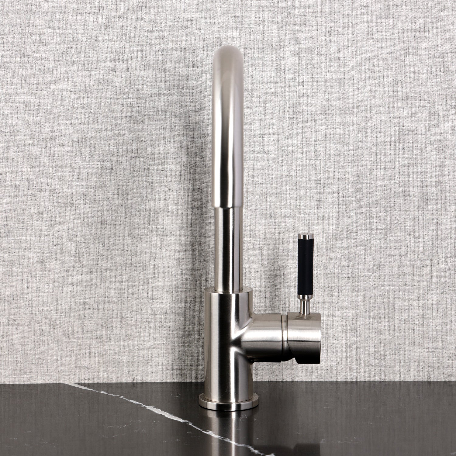 Kingston Sona LS8238DKL - Kaiser Single-Handle 1-Hole Deck Mount Vessel Faucet, Brushed Nickel — thumbnail 2